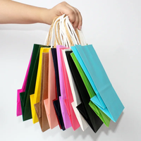 10/30/50pcs DIY Multifunction Paper Bag with Handles Festival Birthday Party Gift Bag Shopping Bags Kraft Paper Packing Bag