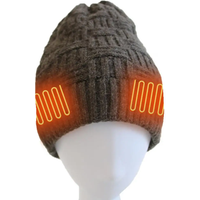 AliExpress NONE 2020 New Washable Heated Hat Battery Heated Beanie Hat Electric Rechargeable Warm Winter Heated Fleece