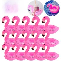 1-20 Pcs Tropical Flamingo Party Decoration Cup Holder Pvc Water Float Inflatable Drink Cup for Adults Pool Drinkware Tray Decor
