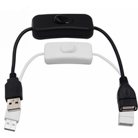 All Copper Material environmental protection USB Cable Male to Female Switch ON/OFF Cable LEDs Lamp Adapter USB Extension Cable