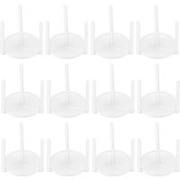 100 Pcs Pizza Stand White Tripod Pizza Takeaway Stand Pizza Plate Pizza Plastic Stack Pizza Serving Stand Pp Pizza Holder Stand