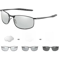 AliExpress AFOFOO Photochromic Men Polarized Sunglasses Male Metal Square Glasses Driving Sun Glasses UV400 Outdoor Sports Cycling Goggles