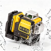 12-liniowy laserowy poziomnik 3D z zieloną linią, samopoziomujący, 360°, poziomy i pionowy, mocny zielony wiązki laserowe, do użytku na zewnątrz, do pomiarów i poziomowania, odpowiedni do różnych