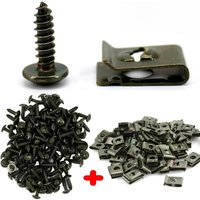 AliExpress NONE Mixed Metal Self Tapping Screws Fastener U Shaped Clips Car Motorcycle Anti-rust Screw RetainerClip for Scooter ATV Moped E-bike