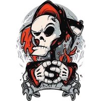 Cool and fun clown skull car window stickers, motorcycle bumper reflective waterproof stickers, stickers