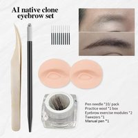 Clone Native Eyebrow Embroidery Practice Set Simulation Eyebrow Implantation Semi Permanent Makeup Practice Tool