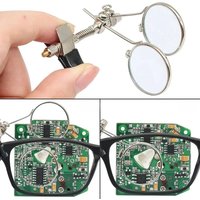 10X Double Lenses Magnifying Glass Stainless Steel Clip Magnifier Rotatable MINI Magnifier Diameter 25mm Monocular Magnifier