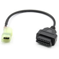 For Honda 4PIN male to 16 pin female OBD2 Connector Motorcycle Motobike OBD 2 Extension cable for CAN Bus models