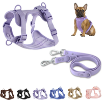 Double Dog Leash PVC Comfortable and breathable Dog Harness and leash set Adjustable Chest Strap Collars-f- Harnesses & Leashes