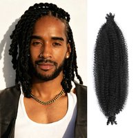 Men'S Marley Afro Kinky Curly Twist Braiding Hair Pre Separated Spring Twist Hair Synthetic Cuban Locs Crochet Hair Extensions