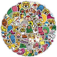 AliExpress 100PCS Cartoon Cute Animal Park Stickers for Helmet Bicycle Hand Account Pencil Case Decals