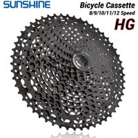 AliExpress GOLDIX SUNSHINE Bicycle Cassette Black Mountain Bike Freewheel 8/9/10/11/12 Speed HG flywheel for SHIMANO HG Structure Specification