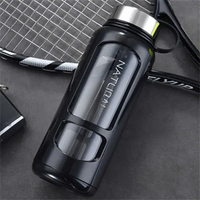AliExpress NONE Portable Water Bottle Glass 520/650/1000ml Large Capacity Cup Fitness Outdoor Sports Leak-proof Bike Climbing Camping
