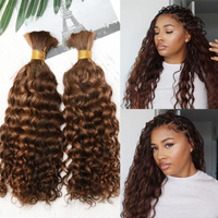 Bulk Human Hair For Braiding Curly Loose Deep Braiding Hair Extensions Color 30 4 Bulk Human Hair For Braids Double Drawn
