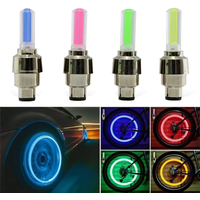 AliExpress 2/4Pcs Car Motorcycle Bicycle Tire Valve Caps Light LED Neon Flash Lamp Waterproof Universal Bike Wheel Lights Moto Accessories