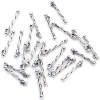 50Pcs Pendants Majorette Baton Charms Antique Silver Tone Jewelry DIY Findings 26x3.5mm