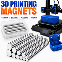 120pcs 3D Printing Magnets Set 4x2 5x2 6x2 8x2mm Powerful Neodymium Magnet 3d Printing Tools Kit Multi-Use for Fridge, Storage
