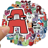 AliExpress PickJoy 52Pcs Cartoon Game Alphabet Lore Stickers for Laptop Skateboard Motor Bike Car Fridge Guitar Waterproof Sticker Classic Toys