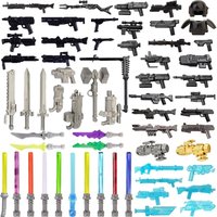 MOC Military Weapons Building Blocks Soldier Figures Accessories Light Stick Sword Combat Equipment Gun Hood Brick Gift Kid Toys