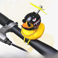 AliExpress cycle zone Bicycle Yellow Duck Cartoon Little Yellow Ducks Helmet Head Light Shining Duck Bicycle Bells Handlebar Bicycle Accessories