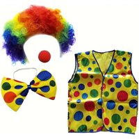 Complete Your Clown Look with PESENAR Set - Accessorize with Nose, Wig, Bow Tie and Vest