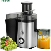 Entsafter 800W Elektrische Fruchtentsafter-Maschine mit 500ml Saftbecher 2 Geschwindigkeitsstufen für Weiche und Harte Früchte und Gemüse