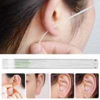10cm 60pcs Ear Hole Cleaning Line Piercing Aftercare Sterilization Disposable Earrings Hole Cleaner Disinfection Ear Wires