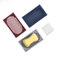 1Pcs Bathroom Silicone Flexible Soap Dishes Storage Holder Soapbox Plate Tray Drain Bath Tools Simple Creativity Soap Box