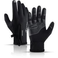 AliExpress NONE Autumn Winter Outdoor Sports Plush Insulation Touchscreen Skiing Cycling Cold Resistance Bicycle Motorbike Gloves Men Black