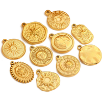 3Pcs/Lot Sunburst Charms Stainless Steel Sun/Earth/Star Pendants for Jewelry Making Supplies Diy Earrings Necklace Accessories