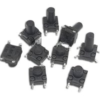 20PCS 6X6 PCB Tactile Tact Mini Push Button Switch 6*6*4.3/5/6/7/8mm SMD 4pin Micro Waterproof Switch 6x6*4.3mm/5mm/6mm/7mm/8mm