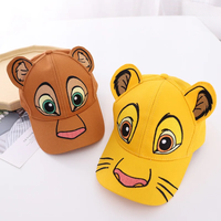 Disney Cute Hats Lion King Visors Cartoon Simba Baseball Caps Lovely Mesh Summer Sun Hats for Boys Kawaii Embroidery Cap