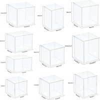 Boîte d'exposition en acrylique transparent, étui de comptoir, support organisateur, vitrine anti-poussière pour figurines/jouets/ objets de collection/Gundam/modèle de voiture/Lego