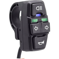 AliExpress NONE Electric Bike Scooter Light Switch Ebike Lamp and Horn Switch for Motorcycle Button Can Control Turn Signal Light 36V/48V DK336