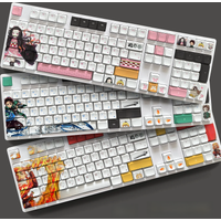 Demon Slayer Pbt Material Keycaps Set for ANSI Mechanical Keyboard XDA Profile for 68 75 84 98 99 100 104 108 etc Only Keycaps