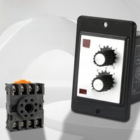 AliExpress CKCTINNER Adjustable Dual Time Relay Repeat Cycle Timer ATDV-Y ON OFF 3S/6S/12S/30S/60S/3M/6M/12M/30M/60M 220V Twin Timer With Socket Base