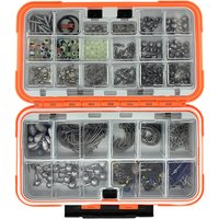 170-410pcs Professional Fishing Kit with Tackle Box,Hooks Sinkers Swivels for Bass Trout Saltwater Fishing | Premium Rust-Proof