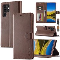 Leather Wallet Case For Samsung Galaxy S25 S24 S23 S22 Ultra S21 S20 FE S10 S9 Plus Note20 10 Plus Business Flip Card Cover