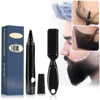 Beard Pen Filler Penci With Brush Kit Waterproof Long Lasting Repair Moustache Coloring Shaping Tools Hair Eyebrow Pencil
