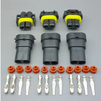 shhworldsea 2sets 2pin waterproof 9006 H11 9005 HB3 HB4 Headlight Fog Light Connector Plug Cable Socket Connector Repair Kit