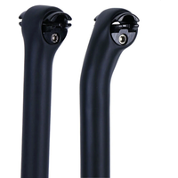 AliExpress Newest black logo Road Mountain bicycle matt UD full carbon bike seatposts carbon MTB 5&25mm offset 27.2/30.8/31.6*350/400mm