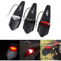 AliExpress Universal Polisport Motorcycle LED Tail Light&Rear Fender Stop Enduro Dirt Bike Fender taillight MX Trail