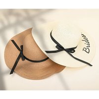 Personalized Bride Beach Hat, Bridesmaid Gifts, Floppy Hats, Custom Beach Hat, Bachelorette Party Gifts Wedding Beach Party Gift