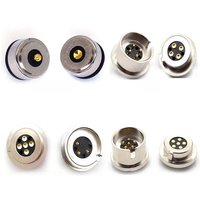 1sets 4P 6Pin10A High Current Magnet Suction Spring Pogo Pin Connector Male Female Probe DC Power Charging Magnetic Connector