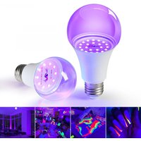 Black Light Bulb 7W 12W LED UV Blacklight E27 Led Bulb AC85-265V Party Ghost House Fluorescent Atmosphere 395nm Ultraviolet Lamp
