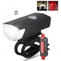 AliExpress Bike Light Set Bicycle Headlight Taillight USB Rechargeable MTB Bike Front Rear Lamp Set Cycling Flashlight Bicycle Accessories