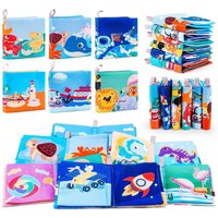 Soft Baby Crinkle Book Set, Bath Books,Nontoxic Fabric Soft Cloth Books for Babies,Early Education Toys Giftable