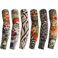AliExpress HKXY GLOVES 6 PCS Tattoo Sleeve for Men Women Anti-Sunburn Sleeve Elastic Outdoor Nightclub Cycling Arm Cover Party Cycling Tattoo Sleeve