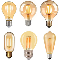 Edison Light Bulb T45 ST64 G80 G95 G125 4W 6W 8W 220V 110V Filament LED Bulb Retro E27 Warm Yellow Living Room and Bedroom Light