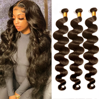 16-32 Inch Human Hair Bundles #4 Chocolate Dark Brown Loose Body Wave Human Hair Bundles Brazilian Raw Hair Weave Bundles
